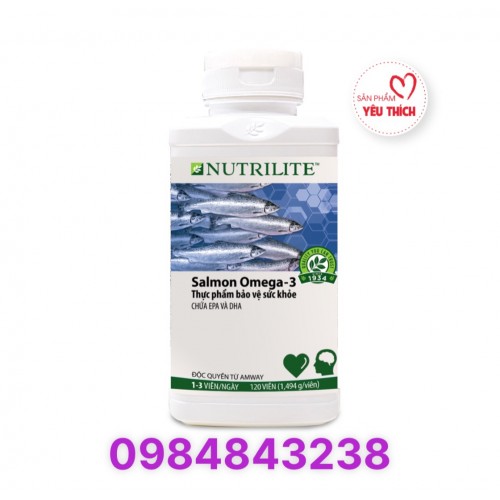 Salmon Omega 3 chứa EPA và DHA Amway Thực Phẩm Bổ Sung Nutrilite 